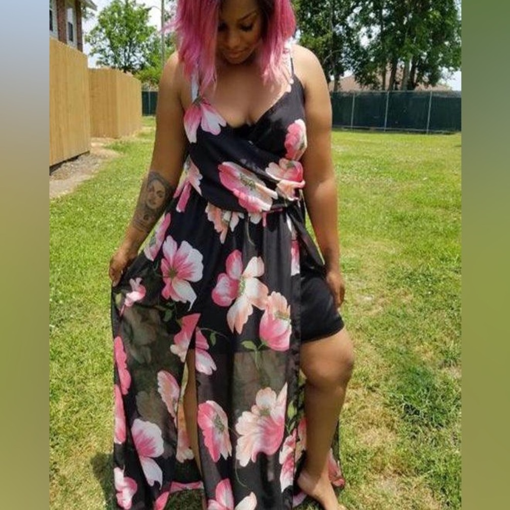 Plus Size Floral Maxi Dress